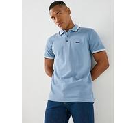 BOSS Paddy Regular Fit Tipping Polo Shirt, Blue, Size L, Men Blue
