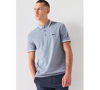 BOSS Paddy Regular Fit Tipping Polo Shirt - Dark Grey, Dark Grey, Size 6Xl, Men Dark Grey
