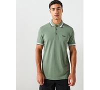 BOSS Paddy Regular Fit Tipping Polo Shirt - Green, Green, Size Xl, Men Green