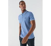BOSS Paddy Regular Fit Tipping Polo Shirt, Light Blue, Size Xl, Men Light Blue