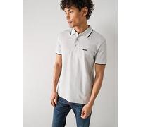 BOSS Paddy Regular Fit Tipping Polo Shirt, Light Grey, Size 3Xl, Men Light Grey