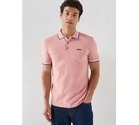 BOSS Paddy Regular Fit Tipping Polo Shirt - Light Pink, Light Pink, Size 3Xl, Men Light Pink