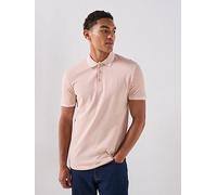BOSS Paddy Regular Fit Tipping Polo Shirt, Orange, Size L, Men Orange