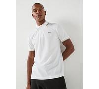 BOSS Paddy Regular Fit Tipping Polo Shirt, White, Size L, Men White