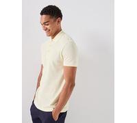 BOSS Paddy Regular Fit Tipping Polo Shirt, Yellow, Size S, Men Yellow