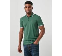 BOSS Paddy Tipping Polo Shirt, Green, Size M, Men Green