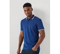 BOSS Paddy Tipping Polo Shirt, Navy, Size S, Men Navy