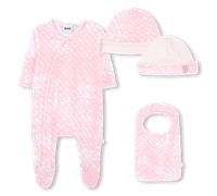 Boss - Pajama, Bib And Hat Set - Pink Pale - Girl - 12 Months