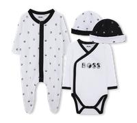 Boss - Pajama, Bodysuit And Hat Set - White - Boy - 3 Months