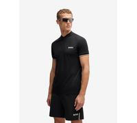 BOSS Pariq TOC Ripstop Half Zip Short Sleeve Polo shirt Pure Black - S