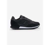 BOSS Mens Parkour-L Runn Mixed-Material Trainers with Branded Side Panel Size 5 Black