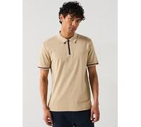 BOSS Interlock-cotton polo shirt with contrast tipping - Style Parlay 185, 50486186 Beige L
