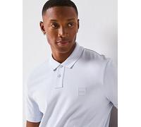 BOSS Passenger Slim Fit Tonal Patch Logo Polo Shirt, Grey, Size 2Xl, Men Grey