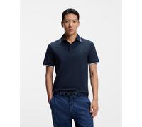 BOSS Passertip Short Sleeve Polo Shirt Navy Blue - M