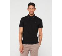 BOSS Passertip Slim Fit Short Sleeve Polo Shirt, Black, Size 6Xl, Men Black