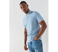 BOSS Passertip Slim Fit Short Sleeve Polo Shirt, Blue, Size 2Xl, Men Blue
