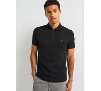 BOSS Passerzip Zipped Polo Shirt, Black, Size M, Men Black