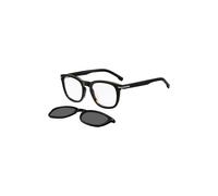 BOSS Patterned-acetate optical frames with clip-on shaded lenses - Style BOSS 1725/G/CSQF651M9, 58138214 Black pcs.