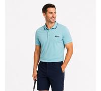 (M, Pastel Blue) Hugo Boss Mens Paul Pro 4-Way Stretch Wicking Golf Polo Shirt