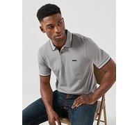 BOSS Paul Slim Fit Tipped Polo Shirt, Grey, Size 2Xl, Men Grey