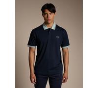 Boss Pe_Blocks Pure Cotton Polo Shirt Navy