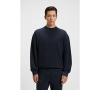 BOSS Peached-cotton sweatshirt with contrast trims - Style C-Soleri 102, 50549069 Dark Blue XXL