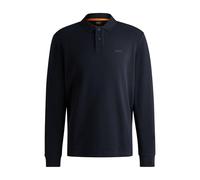 BOSS Petempestolong Men's Cotton Blend Waffle Polo Shirt, Dark Blue404, 5XL