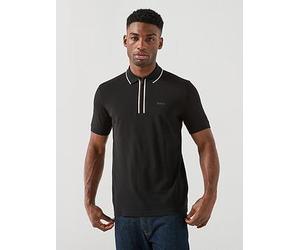 BOSS Philix 1/4 Zip Polo Shirt, Black, Size Xl, Men Black