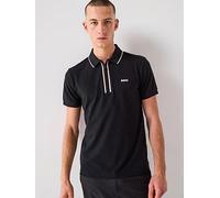 BOSS Philix Goc Zip Neck Slim Fit Polo Shirt - Black, Black, Size 3Xl, Men Black