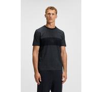 BOSS Pima-cotton T-shirt with check print - Style Tee Check GL, 50543806 Dark Blue XL