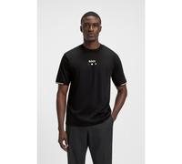 BOSS Pima-cotton T-shirt with tennis ball graphics - Style TEE BOSS OPEN 25, 50545292 Black L