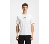 BOSS Pima-cotton T-shirt with tennis ball graphics - Style TEE BOSS OPEN 25, 50545292 White XXL