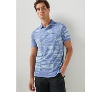 BOSS Pl_Active Repeat Slim Fit Polo Shirt, Light Blue, Size L, Men Light Blue
