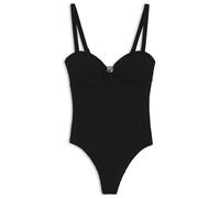 BOSS Pleated-fabric swimsuit with metallic Double B monogram - Style SWIMSUIT_DOUBLE B, 50561334 Black XL
