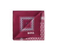 BOSS Pocket square with digital print - Style C-POCKET SQ.-251, 50551097 Dark Red pcs.