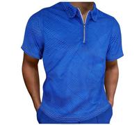 Boss Polo Shirts for Men Polos Classic Collar Lapel Regular Fit Business Work Breathabel Vint-Age Top Blue
