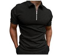 Boss Polo Shirts for Men Polos Classic Collar Lapel Regular Fit Business Work Breathabel Vint-Age Top Black
