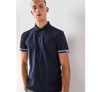 BOSS Slim-fit polo shirt in cotton with striped cuffs - Style Polo Zone, 50544448 Dark Blue XXXL