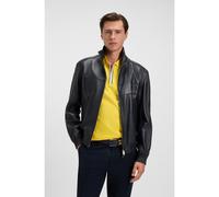 BOSS Porsche x BOSS regular-fit jacket in leather - Style Maron_PS, 50531148 Dark Blue 48R