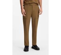 BOSS Porsche x BOSS regular-fit trousers in stretch fabric - Style TR_PS Icons 70 Flex, 50565234 Brown 34R