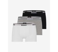 BOSS Mens Trunk 3P Power Three-Pack of Logo-Waistband Trunks in Stretch Cotton