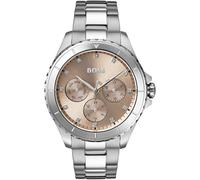 Boss Premiere Collection Silver Plated Stainless Steel Women's Analogue Multifunction Quartz Watch