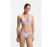 BOSS Premium lace bralette with mesh pleating - Style TRIANGLE_BLOSSOM, 50556193 Light Purple L