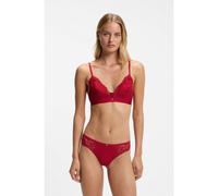 BOSS Premium lace bralette with mesh pleating - Style TRIANGLE_BLOSSOM, 50556193 Red XS