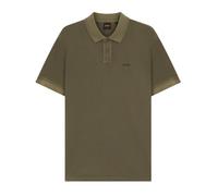 BOSS Prime Cotton Pique Polo Shirt Open Green