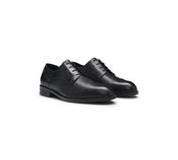 BOSS Printed-leather Derby shoes with cap toe - Style Tayil_Derb_tcgrprWP, 50552490 Black 8