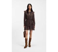 BOSS Printed mini dress with contrast piping - Style C_Doulena, 50553861 Patterned 12
