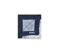 BOSS Printed pocket square in silk - Style H-POCKET SQ-222, 50556260 Blue Patterned pcs.