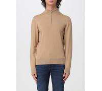 Boss Pure Wool Half-Zip Turtleneck Jumper with Ribbed Hems - Size: M - male