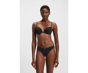 BOSS Push-up bra in microfibre with lace inserts - Style PUSH UP_B.PURE, 50545346 Black 34C